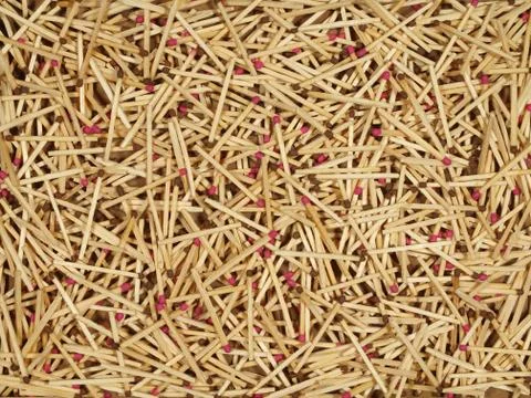 Background of matches of red and brown Stock Photos