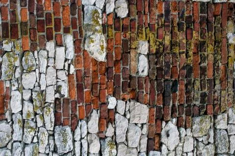 Background material of brick wall. Color wall. Texture Stock Photos