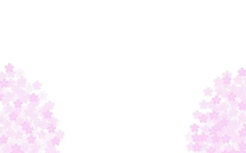 Background material of cherry blossoms in full bloom Stock Illustration
