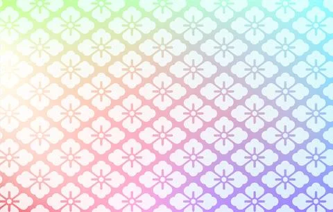 Background material: Illustration of pale rainbow gradation and Japanese 스톡 일러스트