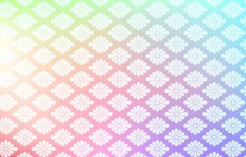 Background material: Illustration of pale rainbow gradation and Japanese Stock Illustration