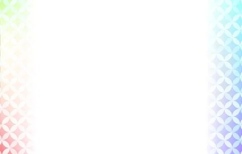Background material: Illustration of pale rainbow gradation and Japanese 스톡 일러스트