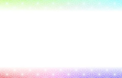 Background material: Illustration of pale rainbow gradation and Japanese 스톡 일러스트