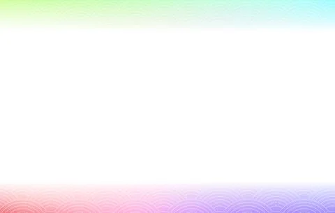 Background material: Illustration of pale rainbow gradation and Japanese 스톡 일러스트