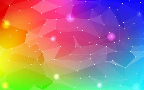 Background material, polygon-like rainbow gradient Illustrazione stock