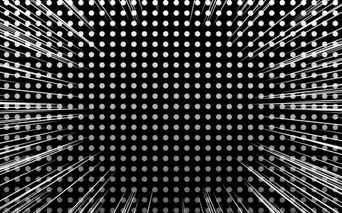 Background material: Pop dot pattern with concentrated lines and gradation Stock Illustration
