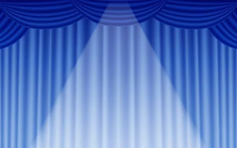 Background material for stage curtains in the spotlight Stock Illustration