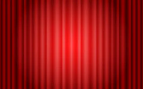 Background material for stage curtains in the spotlight Illustrazione stock