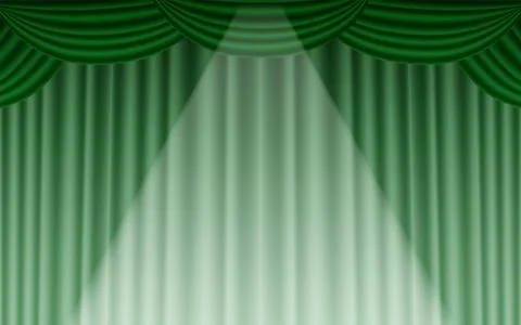Background material for stage curtains in the spotlight Stock Illustration