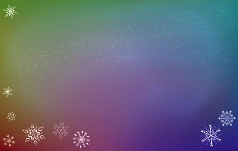 Background material: starry sky and snowflake frame, rainbow gradient version Stock Illustration