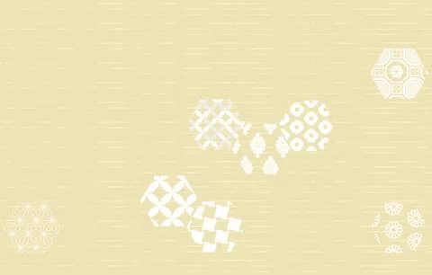Background material: Vector illustration of traditional Japanese patterns Stock Illustration
