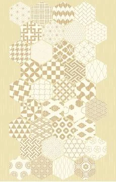 Background material: Vector illustration of traditional Japanese patterns 스톡 일러스트