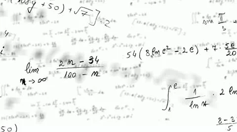 Background - Maths equation loop with alpha matte Stock Footage