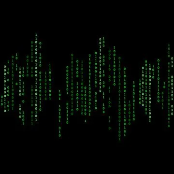 Background matrix. Black and blue color. Stock Illustration