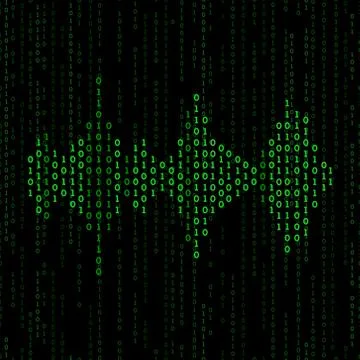 The background matrix in the form of a pulse. Stock Illustration