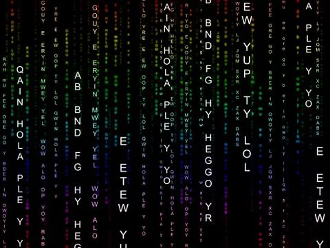 Background matrix indicating hi tech and data Stock Illustration