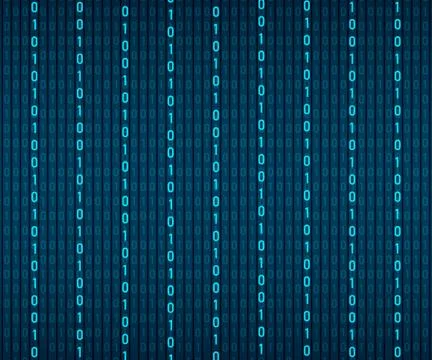 Background in a matrix style. Falling random numbers. Green is dominant color Stock Illustration