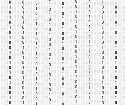 Background in a matrix style. Falling random numbers. White is dominant color イラスト素材