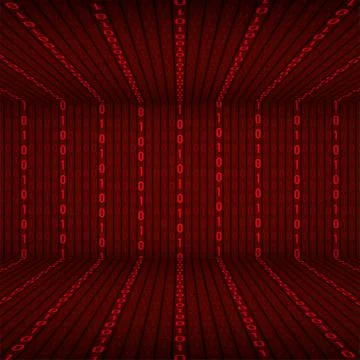 Background in a matrix style. Falling random numbers. Green is dominant color Stock Illustration