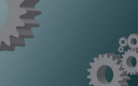 Background mechanical cogwheel in 3D Stock Illustration