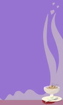 Background for a menu in a cafe or a pastry shop, postcard with a delicate de Stock Illustration