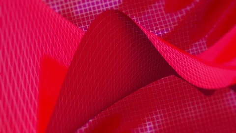 Background of mesh waves red with soft edges Stock Footage 72010940