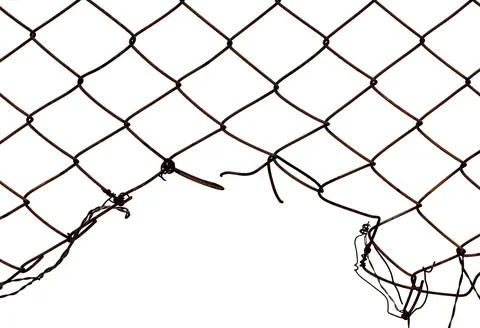 Background of metal mesh or wire on a white background Stock-Fotos