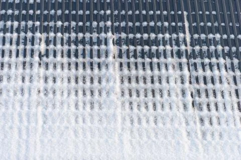 Background from a metal tile in winter Stock Photos