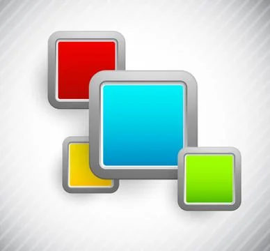 Background with metalic squares Stock Illustration