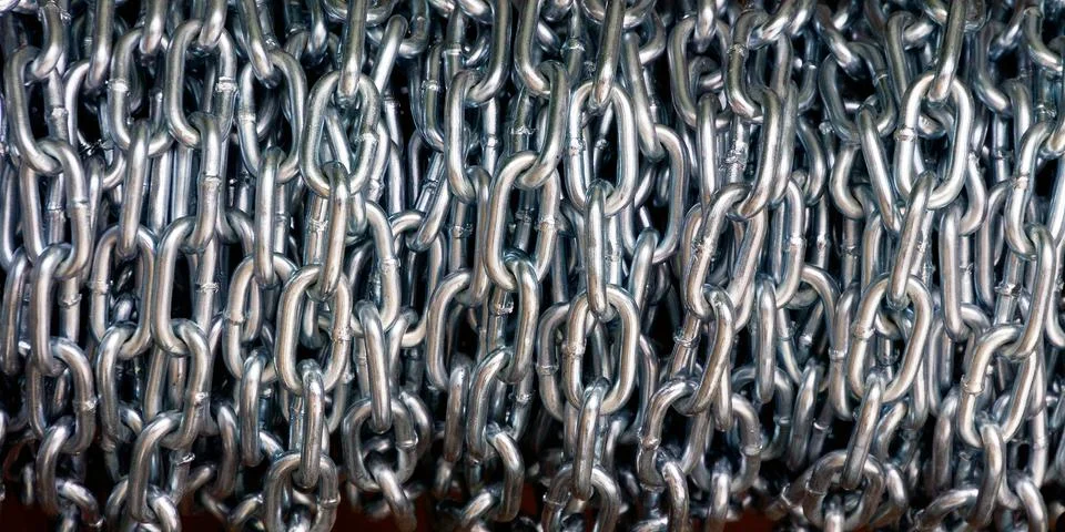 Background of metallic chains Stock Photos