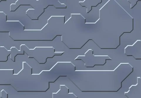 Background with metallic panels texture, wires and circuit. Spaceship hull wall Stock Illustration