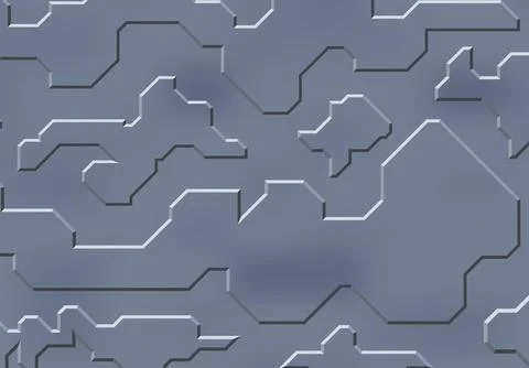 Background with metallic panels texture, wires and circuit. Spaceship hull wall Stock Illustration