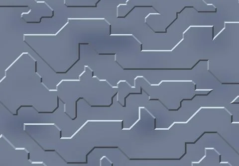 Background with metallic panels texture, wires and circuit. Spaceship hull wall Stock Illustration