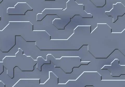 Background with metallic panels texture, wires and circuit. Spaceship hull wall Stock Illustration