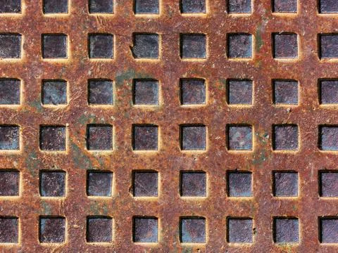 Background with metallic textures on sewer Stock Photos