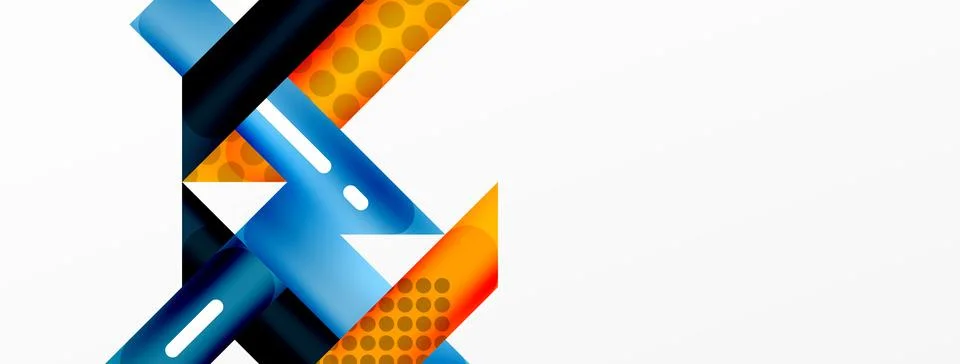 Background minimal geometric composition. Lines design vector illustration for Illustrazione stock