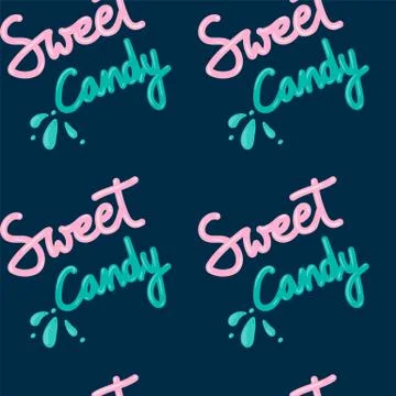 Background mint-fruit caramel lettering. Pattern of candy lettering from the 스톡 일러스트