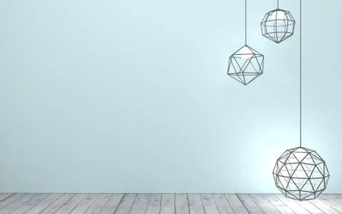 Background with modern lamps Stock Illustration