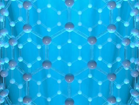 Background molecular structure in blue light Illustrazione stock