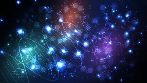 Background from the molecular structure of the DNA molecule. Stock Photos