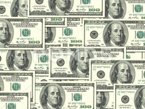 Background of money pile 100 usa dollars Stock-Fotos