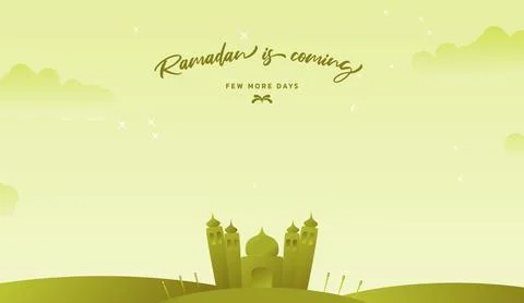 Background Month of Ramadan is coming soon. Stock Illustration