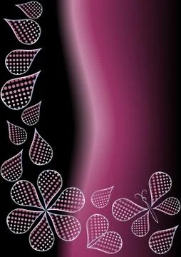 Background with morphing purple drop element Illustrazione stock