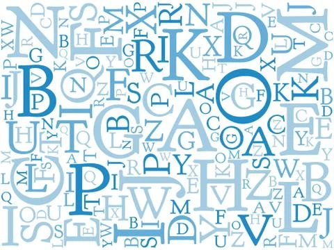 Background mosaic of letters Stock Illustration