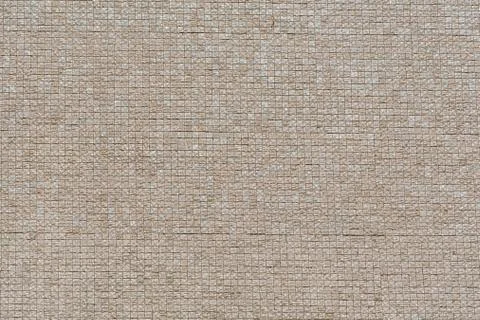 Background of mosaic made of multiple small beige floor tiles shining Stock Photos