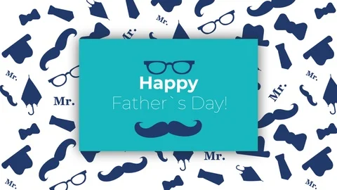 Background motion graphic pattern, Fathers Day concept Stock Footage 108511734