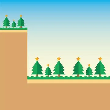Background Mountain Christmas tree Stock Illustration