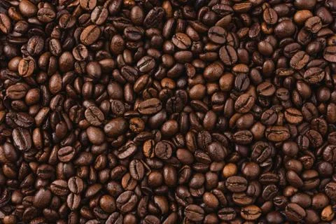 Background of mountain of coffee beans Foto stock