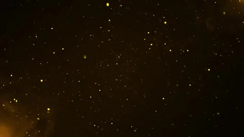 Background with movement of gold particles Stock-Footage 268694401