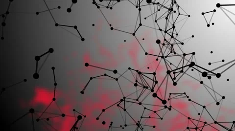 Background with the movement of molecules and atoms Stock Footage 63646212